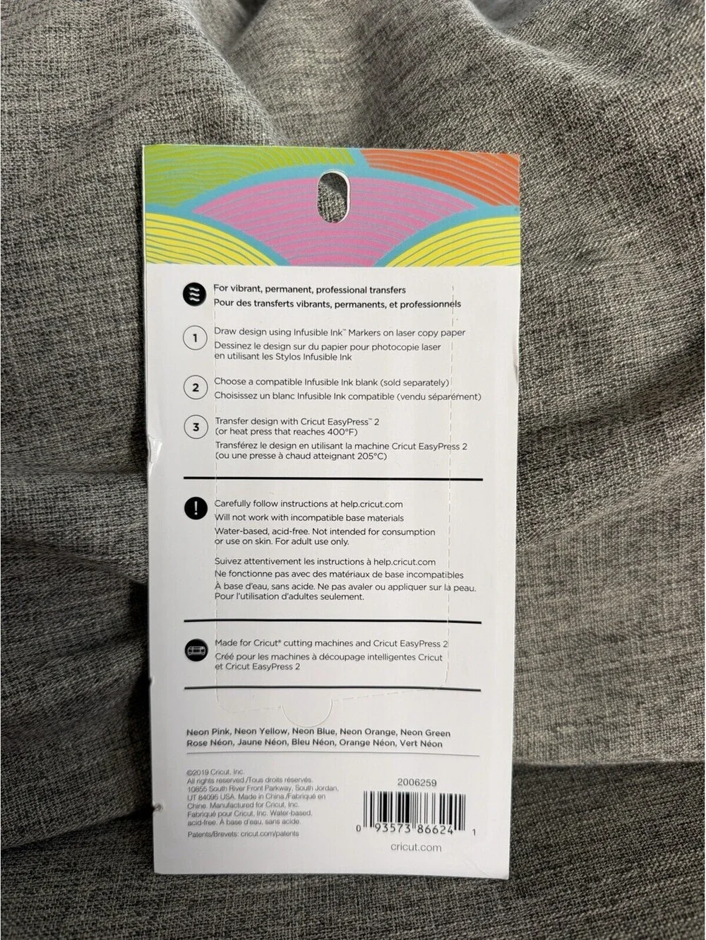 Cricut Infusible Ink Markers Neons Set 0.4 New Pack Of 5